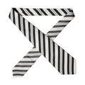 Dolce & Gabbana Black White Stripes Silk Adjustable Women Necktie Tie