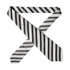Dolce & Gabbana Black White Stripes Silk Adjustable Women Necktie Tie