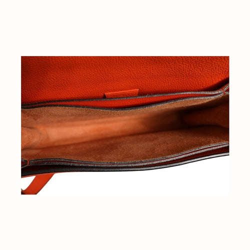 Gucci Jackie Soft Flap Shoulder Bag Leather Orange