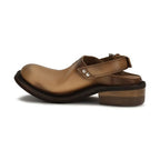 Miu Miu Brown Calf Leather Bos Taurus Mules