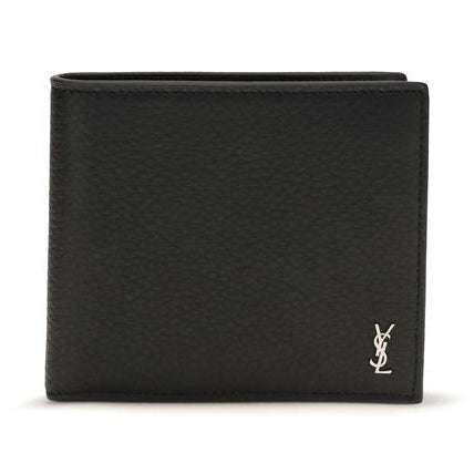 Saint Laurent Black Calf Leather Bos Taurus Wallet