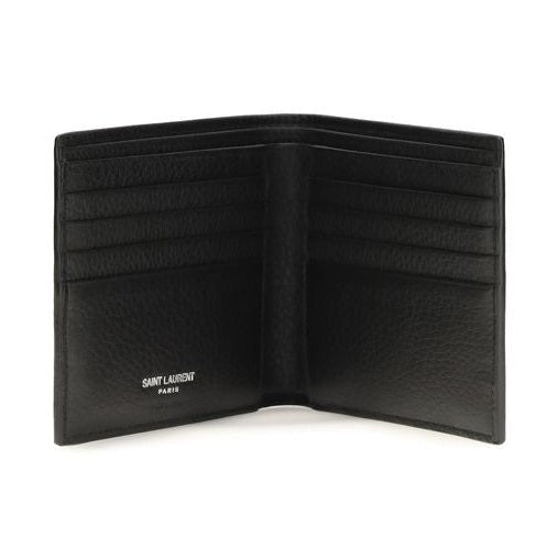 Saint Laurent Black Calf Leather Bos Taurus Wallet