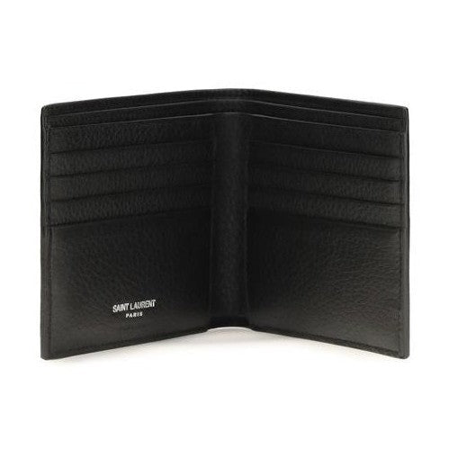 Saint Laurent Black Calf Leather Bos Taurus Wallet