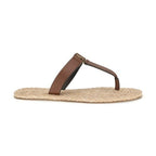 Saint Laurent Brown Calf Leather Bos Taurus Flat Sandals