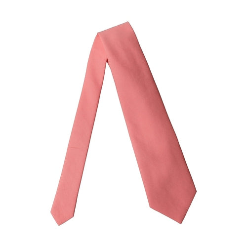 Dolce & Gabbana Coral Pink Polyester Adjustable Women Tied Necktie Tie