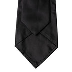 Dolce & Gabbana Black Satin Silk Blend Adjustable Women Tied Necktie Tie