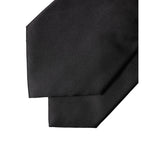 Dolce & Gabbana Black Satin Silk Blend Adjustable Women Tied Necktie Tie
