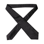 Dolce & Gabbana Black Satin Silk Blend Adjustable Women Tied Necktie Tie
