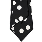Dolce & Gabbana Black White Polka Dot Silk Adjustable Women Necktie Tie