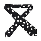 Dolce & Gabbana Black White Polka Dot Silk Adjustable Women Necktie Tie