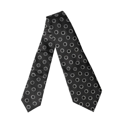 Dolce & Gabbana Black White Polka Dot Silk Adjustable Women Necktie Tie