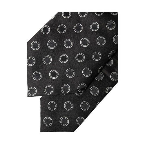 Dolce & Gabbana Black White Polka Dot Silk Adjustable Women Necktie Tie