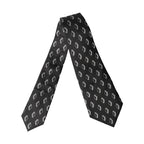 Dolce & Gabbana Black Patterned Silk Adjustable Women Tied Necktie Tie