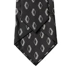 Dolce & Gabbana Black Patterned Silk Adjustable Women Tied Necktie Tie
