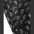 Dolce & Gabbana Black Patterned Silk Adjustable Women Tied Necktie Tie