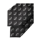 Dolce & Gabbana Black Patterned Silk Adjustable Women Tied Necktie Tie