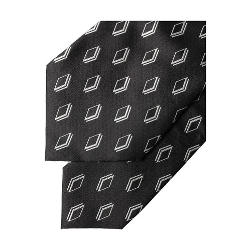 Dolce & Gabbana Black Patterned Silk Adjustable Women Tied Necktie Tie