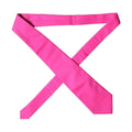 Neon Pink Solid Satin Silk Adjustable Women Necktie Tie