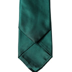 Dolce & Gabbana Dark Green Satin Silk Adjustable Women Tied Necktie Tie