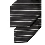Dolce & Gabbana Black White Stripes Silk Adjustable Women Necktie Tie
