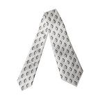 Dolce & Gabbana White Patterned Silk Adjustable Women Tied Necktie Tie