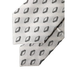 Dolce & Gabbana White Patterned Silk Adjustable Women Tied Necktie Tie