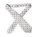 Dolce & Gabbana White Patterned Silk Adjustable Women Tied Necktie Tie