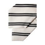 Dolce & Gabbana White Black Stripes Silk Adjustable Women Necktie Tie