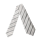 Dolce & Gabbana Black White Stripes Silk Adjustable Women Necktie Tie