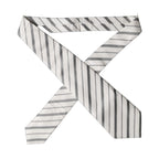 Dolce & Gabbana Black White Stripes Silk Adjustable Women Necktie Tie