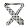 Dolce & Gabbana White Black Polka Dot Silk Adjustable Women Necktie Tie