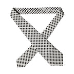 Dolce & Gabbana White Black Polka Dot Silk Adjustable Women Necktie Tie