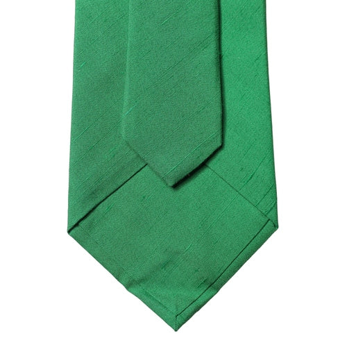 Dolce & Gabbana Green Solid Silk Cotton Adjustable Women Necktie Tie