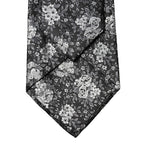 Dolce & Gabbana Black White Floral Silk Adjustable Women Necktie Tie