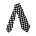 Dolce & Gabbana Black White Polka Dot Silk Adjustable Women Necktie Tie