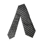 Dolce & Gabbana Black White Geometric Silk Adjustable Women Necktie Tie