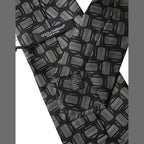 Dolce & Gabbana Black White Geometric Silk Adjustable Women Necktie Tie