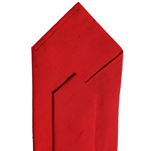 Dolce & Gabbana Red Solid Silk Cotton Adjustable Women Necktie Tie