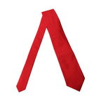 Dolce & Gabbana Red Solid Silk Cotton Adjustable Women Necktie Tie