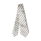 Dolce & Gabbana White Black Stripes Silk Adjustable Women Necktie Tie