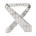 Dolce & Gabbana White Black Stripes Silk Adjustable Women Necktie Tie