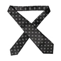 Dolce & Gabbana Black White Geometric Silk Adjustable Women Necktie Tie