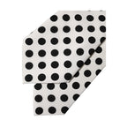 Dolce & Gabbana White Black Polka Dot Silk Adjustable Women Necktie Tie