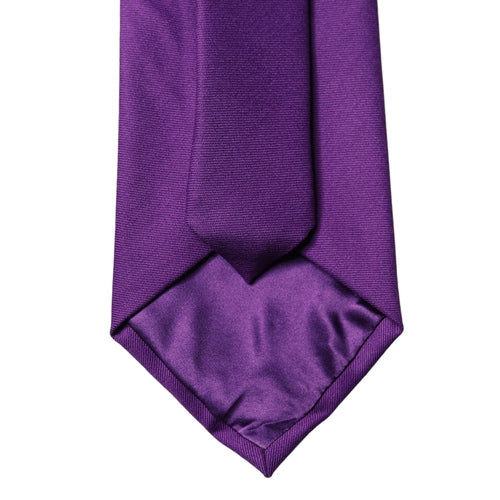 Dolce & Gabbana Purple Polyester Satin Adjustable Women Tied Necktie Tie