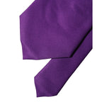 Dolce & Gabbana Purple Polyester Satin Adjustable Women Tied Necktie Tie
