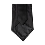 Dolce & Gabbana Black Solid Satin Silk Adjustable Women Necktie Tie