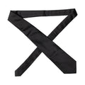 Black Solid Satin Silk Adjustable Women Necktie Tie