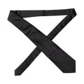 Dolce & Gabbana Black Solid Satin Silk Adjustable Women Necktie Tie