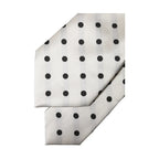 Dolce & Gabbana White Black Polka Dot Silk Adjustable Women Necktie Tie