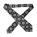 Dolce & Gabbana Black White Floral Silk Adjustable Women Necktie Tie